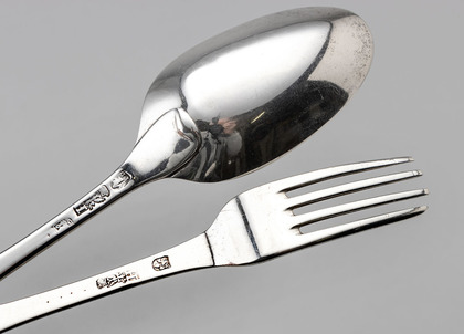 Dutch Silver Hanoverian Tablespoon & Tablefork - Johannes d' Hoy & IW, Middelburg 